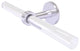 Clearview 2 Arm Guest Towel Holder with Groovy Accents, Satin Chrome
