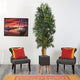 80" Phoenix Artificial Palm tree, Black Planter With Stand