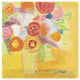 "Misty Yellow Floral" Digital Paper Print by Farida Zaman, 26"x26"