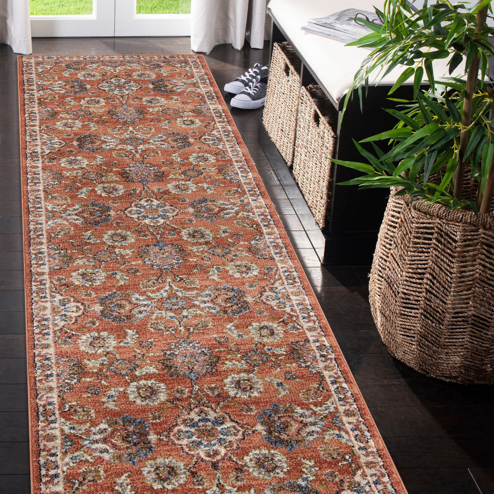 Jordan Bea Power-Loomed Polypropylene Area Rug, Orange, 2'7" X 10"