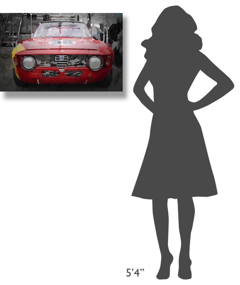 "1967 Alfa Romeo GTV Watercolor" Fine Art Print