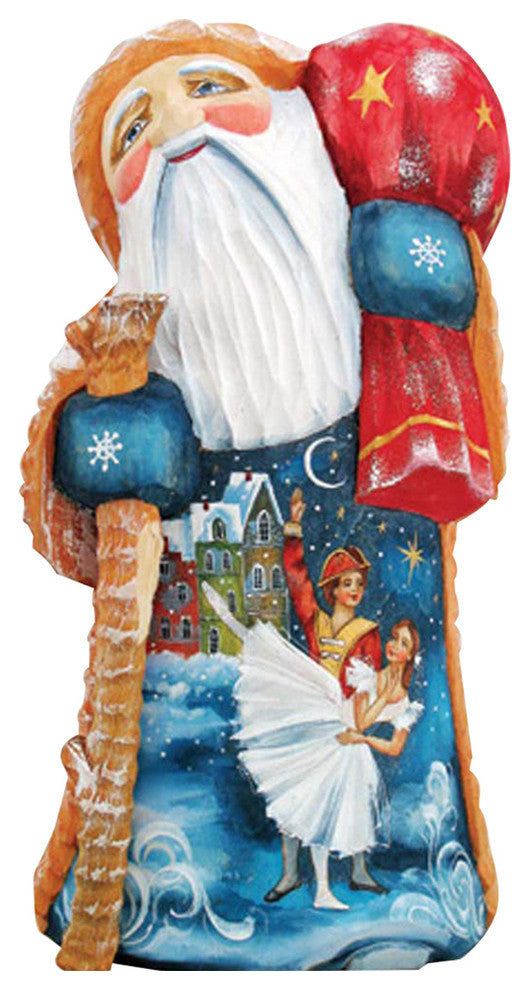 Nutcracker Ballet Santa, Woodcarved Figurine