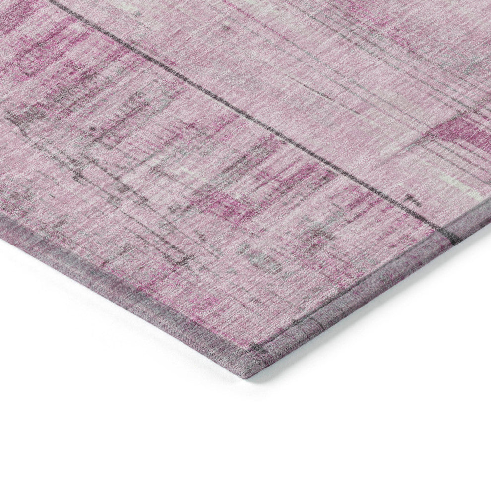 Machine Washable Indoor/Outdoor Chantille ACN1877 Pink 3' x 5' Rug