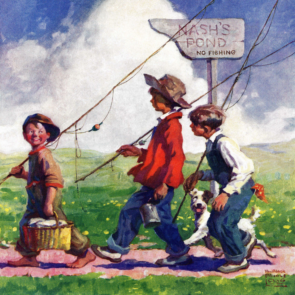 "Nash's Pond" Painting Print on Canvas by Curtis