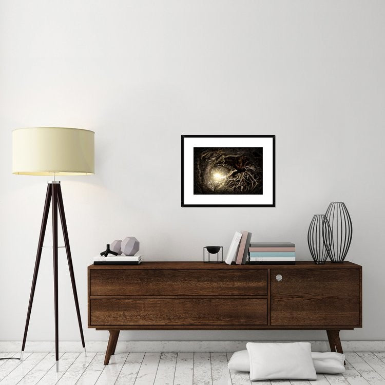 "Under The Trees #1" Framed Digital Print by Matthias Bergolth, 30x23"