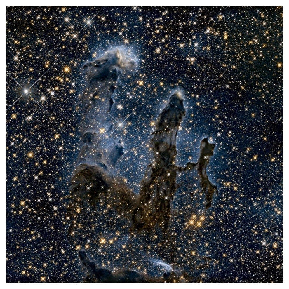"A Near-Infrared View of the Pillars of Creation" Paper Print by NASA, 38"x38"