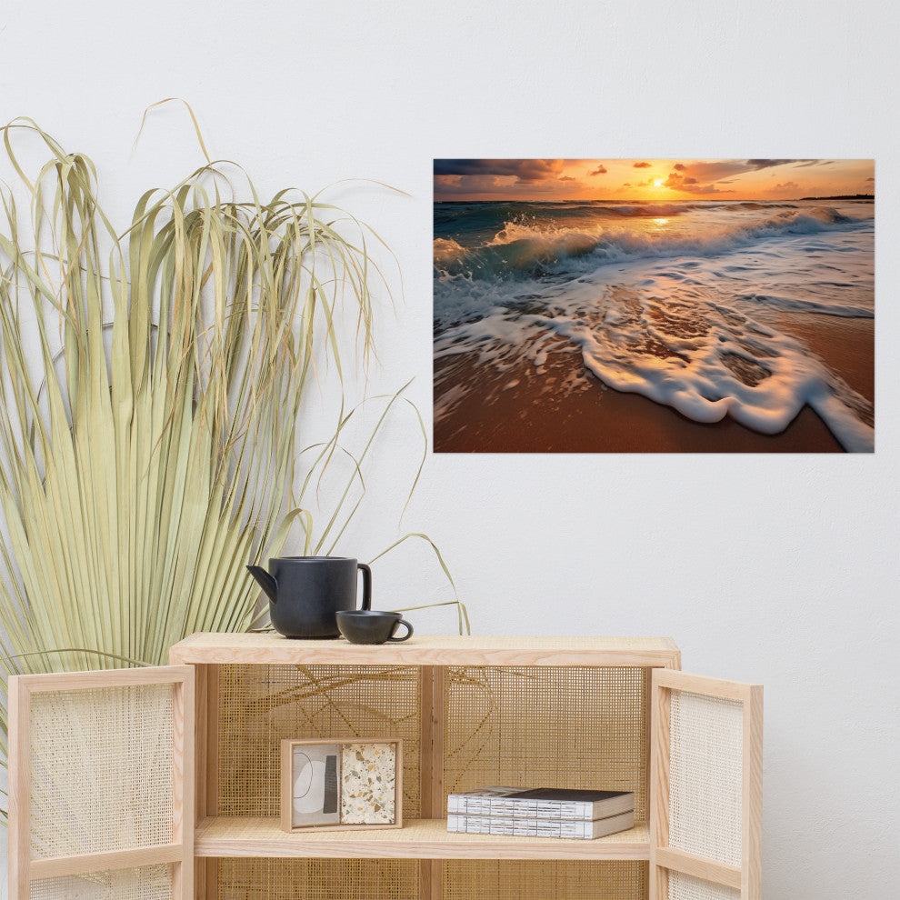 Coastal Artwork: California Dreamin' Photorealistic Digital Art Loose, 24" X 36"
