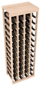 Pine 48-Bottle Kitchen Wine Rack, Unstained