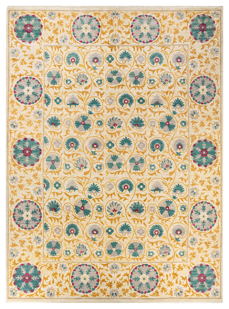 Paul One-of-a-Kind Hand-Knotted Area Rug Ivory, 9'1"x12'7"