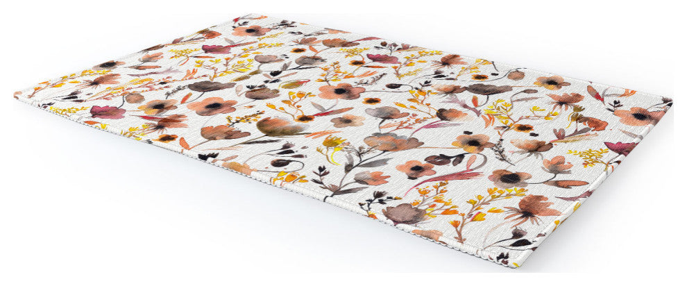 Ninola Design Camomile Floral Gold Area Rug