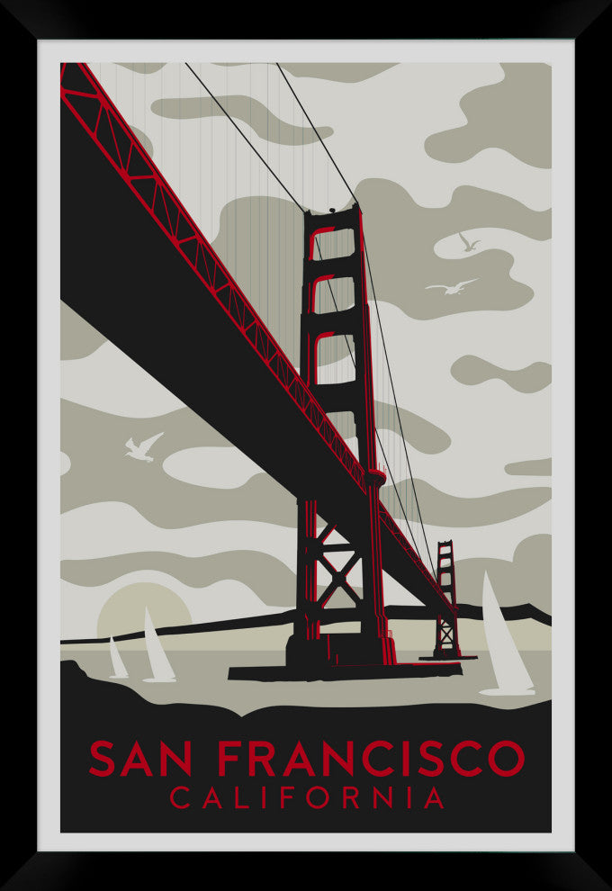 Visit San Francisco 1, Giclee Reproduction Artwork