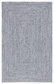 Safavieh Braided BRA201 Rug Machine-Washable, Dark Blue/Ivory, 4'x6'