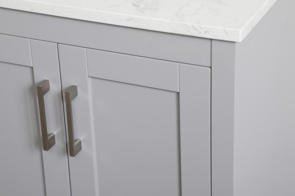 24" Single Bathroom Vanity, Gray