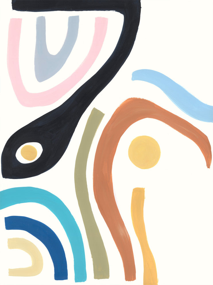 30x40 Colorful Lines III, Unframed Artwork