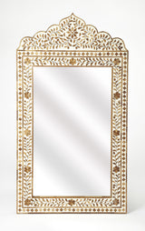 Bone Inlay Mirror, Light brown
