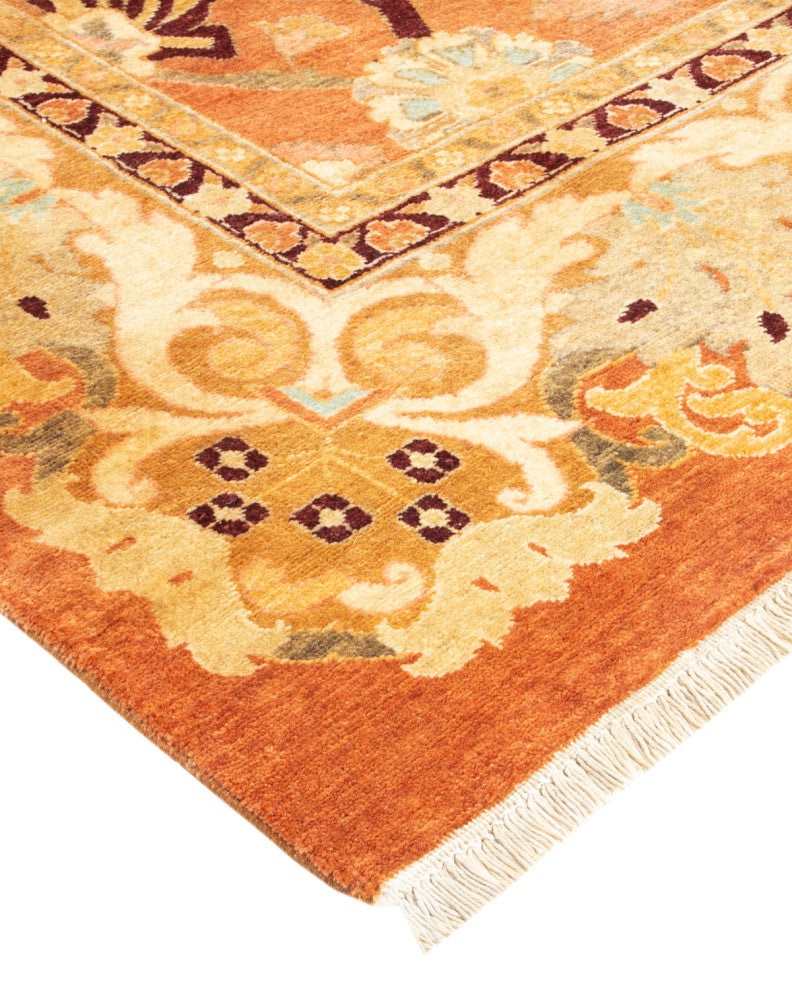Eclectic, One-of-a-Kind Hand-Knotted Area Rug Brown, 10'2"x15'10"
