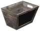 Rustic Wooden Storage Box With Chalkboard