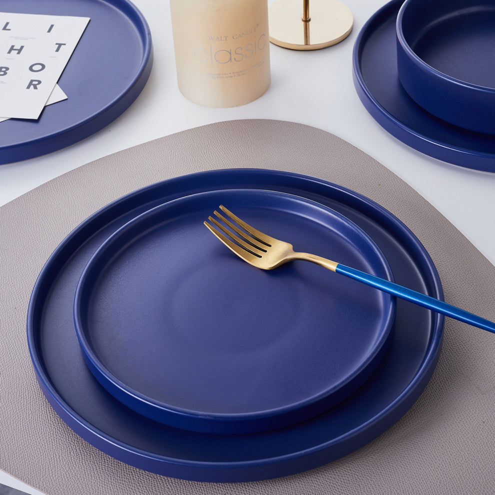 Stone Lain Cleo Stoneware 32 Piece Dinnerware Set, Blue