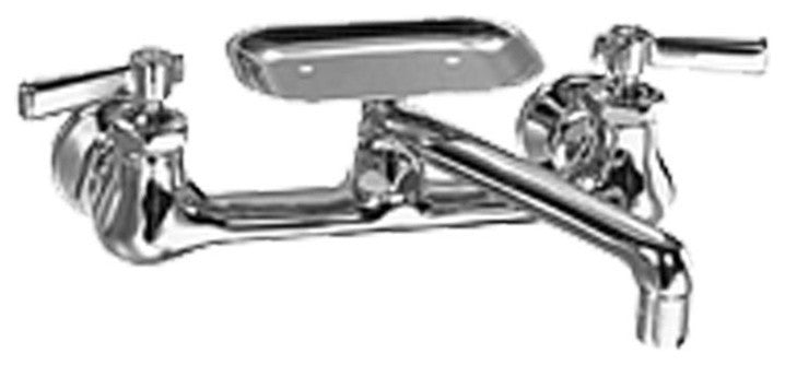 Chicago Faucets 540-ABCP Hot and Cold Sink Faucet with Soap Dish