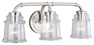 Vaxcel Toledo 3-Light Vanity, Satin Nickel