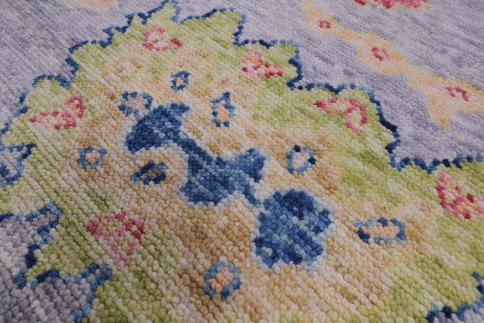 Hand Knotted Turkish Oushak Wool Rug 9' 1" X 12' 0" - Q16090