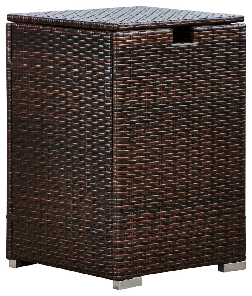 Patio Wicker Gas Tank Table Tank Cover Brown