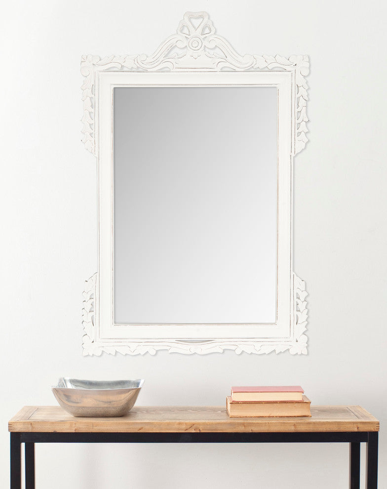 Safavieh Pedimint Mirror, White