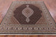 8' Square Handmade Persian Tabriz Wool & Silk Rug - Q13005