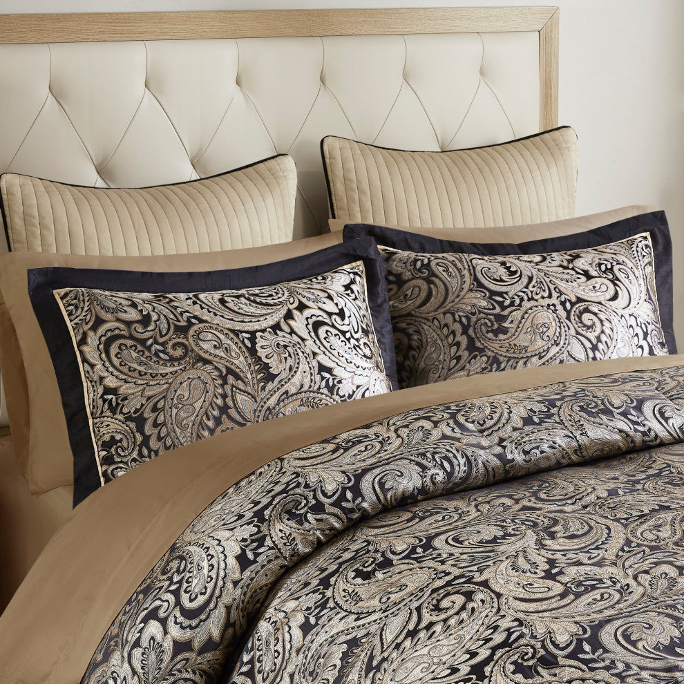 Madison Park Jacquard 12-Piece Comforter Set, Full