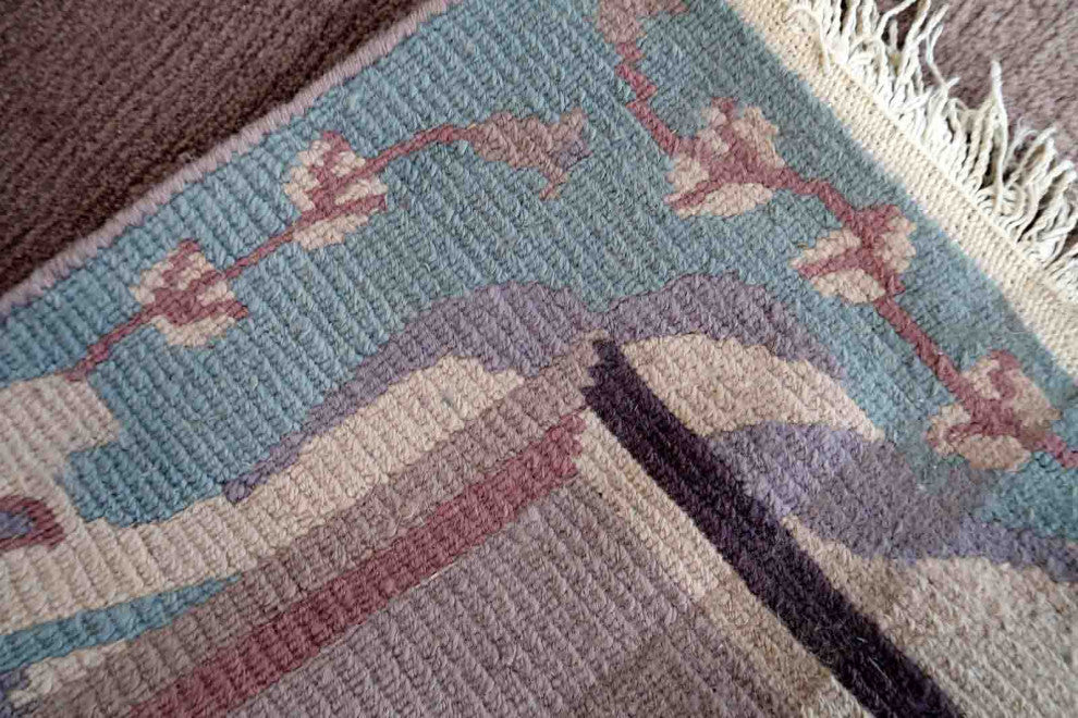 Handmade Vintage Tibetan Khaden Rug 4'x5.9', 122cmx180cm 1960s