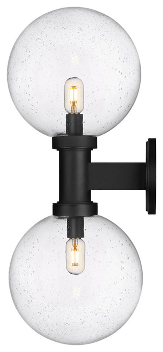 Laurent 2 Light Outdoor Wall Sconce Lighting, Black