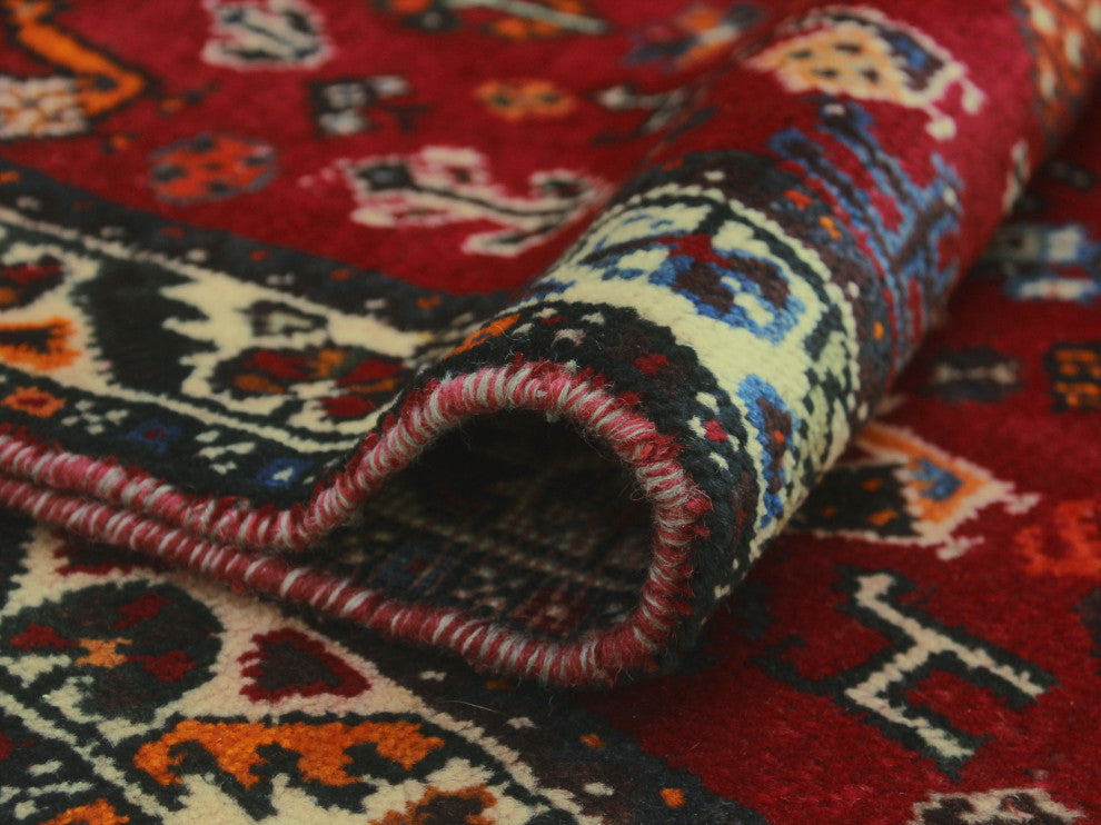 Fine Vintage Distressed Sam Red Rug