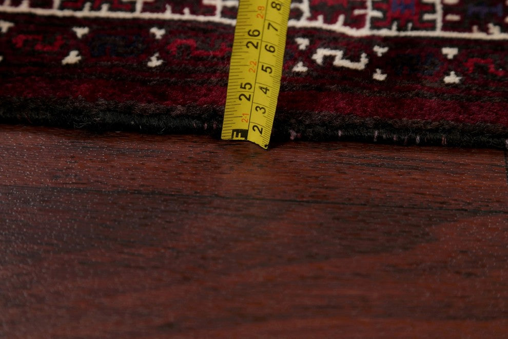 Balouch Geometric Handmade Wool Traditional Persian Oriental Area Rug, 3'8"X2'9"