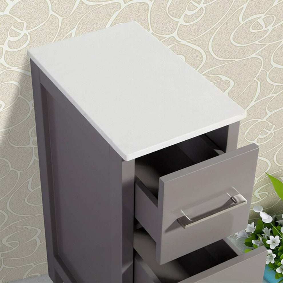 Vanity Art Vanity Cabinet, 12", Gray