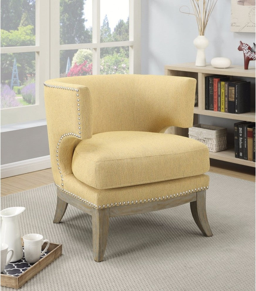 Futuristic Accent Chair, Yellow