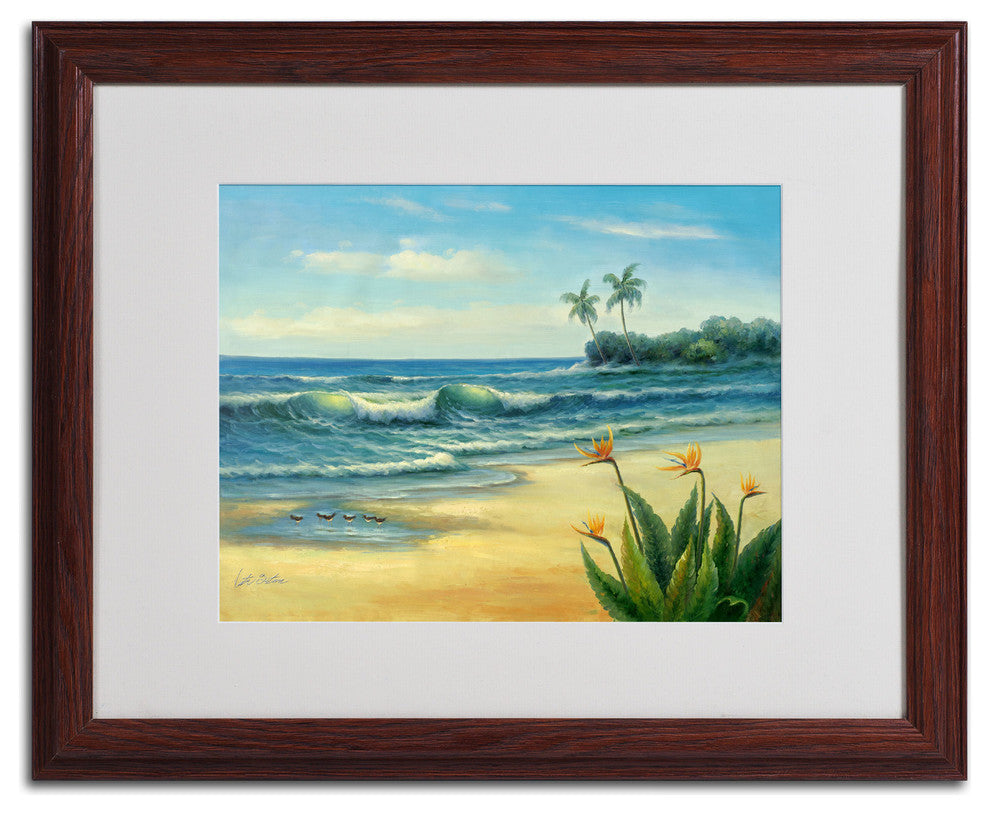 'Paradise' Matted Framed Canvas Art by Victor Giton