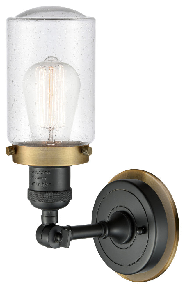 INNOVATIONS LIGHTING 203BK-BPBB-HRBB-G314 Dover 1 Light Mixed Metals Sconce