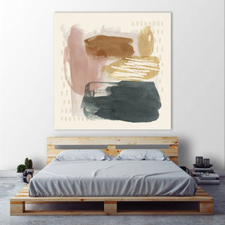 "Ochre Echo IV" Fine Art Giant Canvas Print, 72"x72"