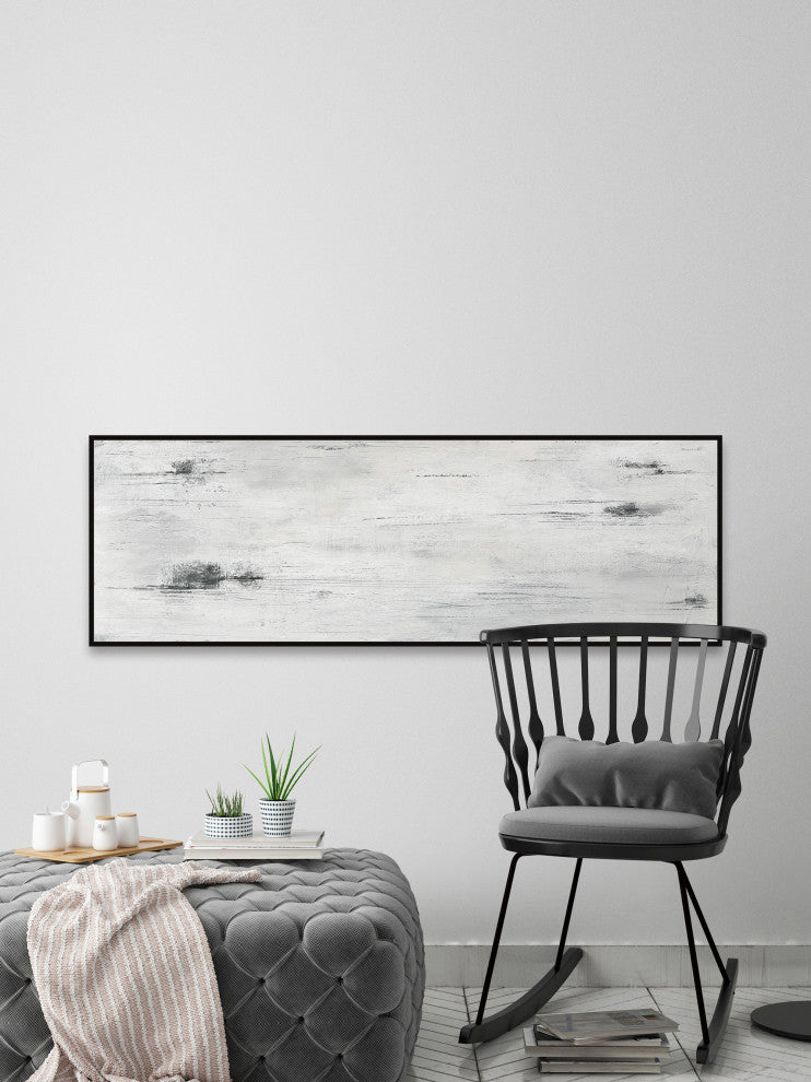 "Flames of Existence" Floater Framed Painting Print on Canvas, 45x15