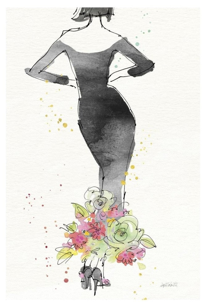 "Floral Fashion I v2" Digital Paper Print by Anne Tavoletti, 18"x26"