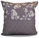 Decorative Holiday Pillow Floral Print, Lavender, 16"x16"