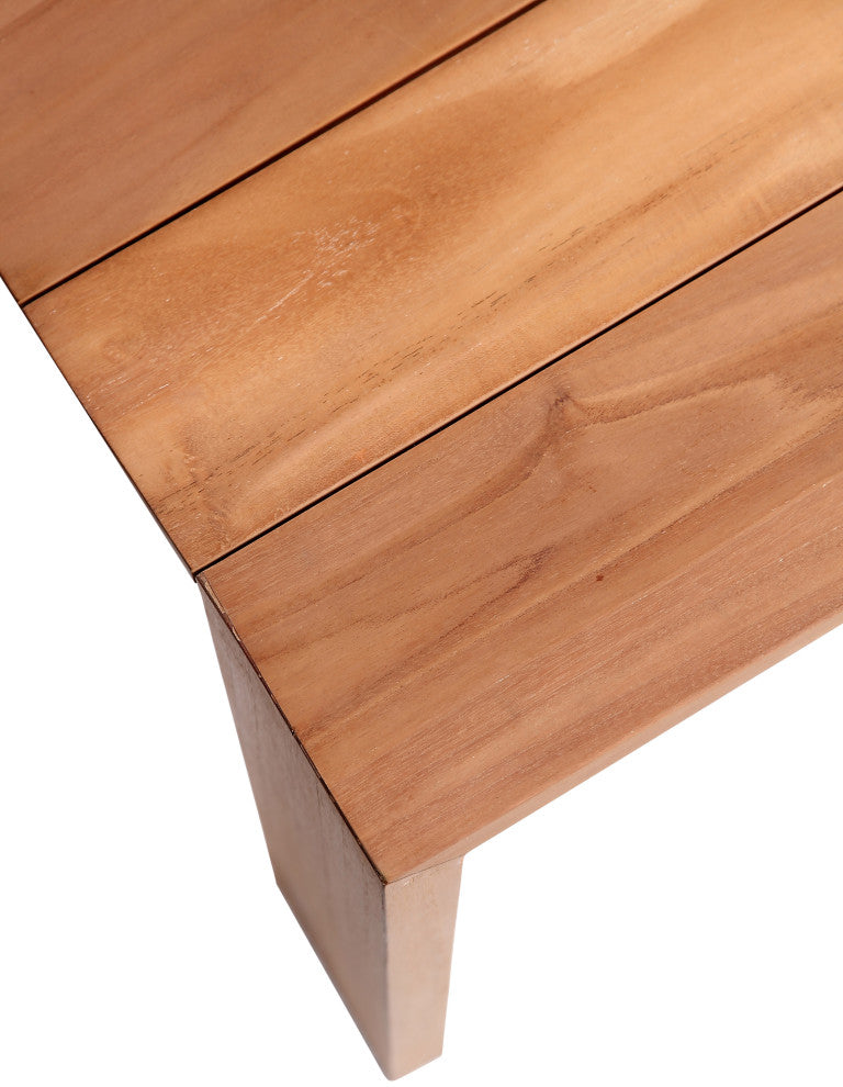 Tulum Teak Outdoor Patio Dining Table, Natural