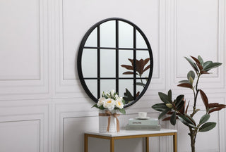 Midcentury Modern Black Decorative Mirror