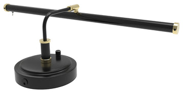 LED Piano Light, Black With Brass