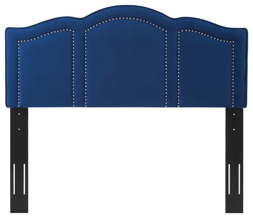 Headboard, Twin Size, Velvet, Blue Navy, Modern Contemporary, Bedroom Master
