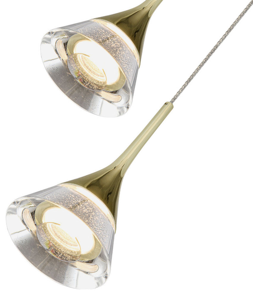 Amalfi 5-Light ETL Certified Integrated LED Chandelier Lighting Fixture, Gold