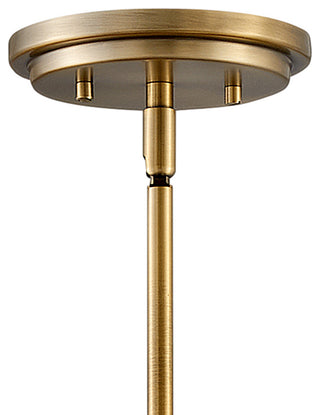 Hinkley Argo 14" Small LED Pendant Light, Lacquered Brass + Satin Black shade