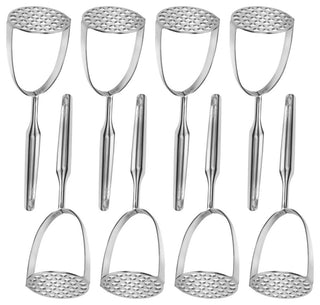 YBM Home Potato/Vegetable Masher Utensil Tool, Silver, 8 Pack