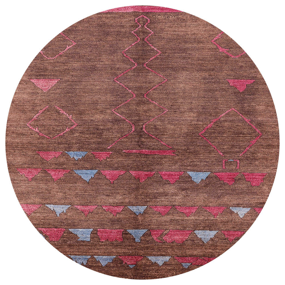 Ahgly Company Indoor Round Mid-Century Modern Area Rugs, 4' Round