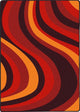 Kid Essentials Rug, on the Curve, 5'4"x7'8", Red